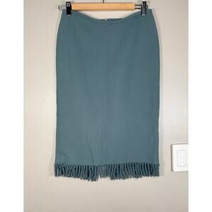 Agnona Fringed Pencil Skirt size 40IT/4 US